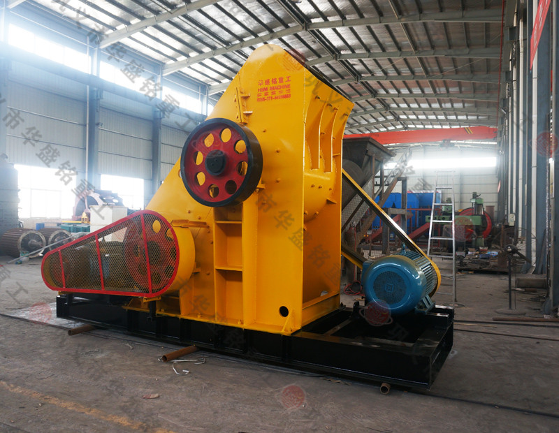 樹皮粉碎機，雙級粉碎機試機 華盛銘重工